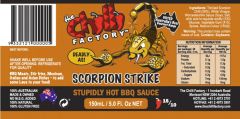 The Chilli Factory Scorpion Strike Stupidly hot BBQ chili sauce Trinidad Scorpion
